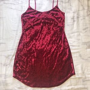 Velvet Dress - Red